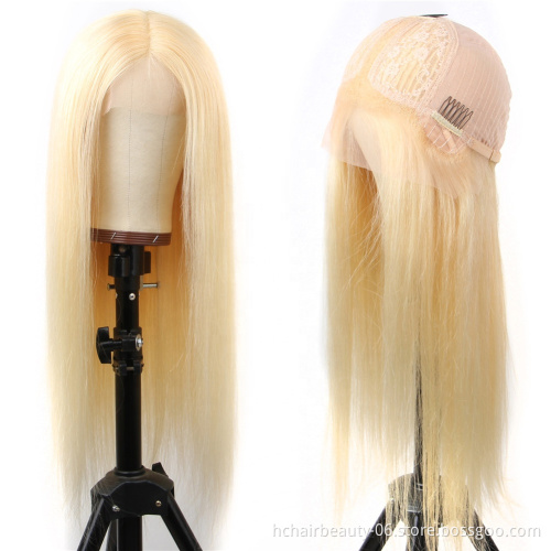 Wholesale 613 Human Hair Wigs Transparent Lace Brazilian Straight Human Hair Wigs Honey Blonde 13x1 Lace Front Wig